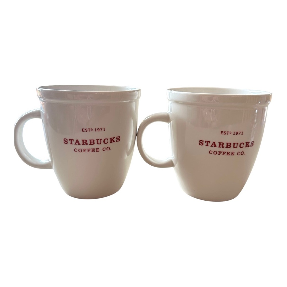 Holiday 2007 Starbucks Coffee Mugs (2) est 1987